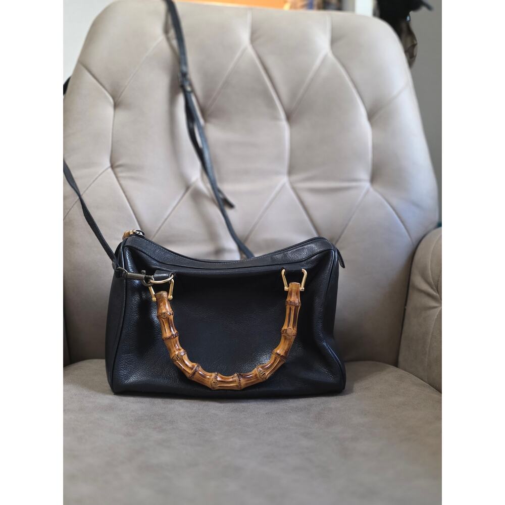 Gucci Bamboo Handle Boston Bag EUC